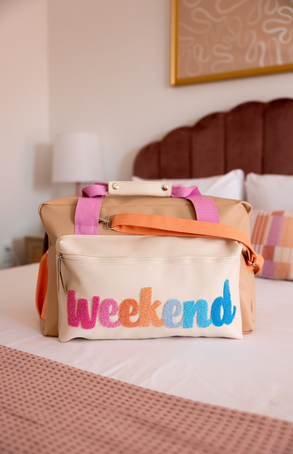 Jadelynn Brooke - Duffle - Weekend Color Block (Cream/Coral)