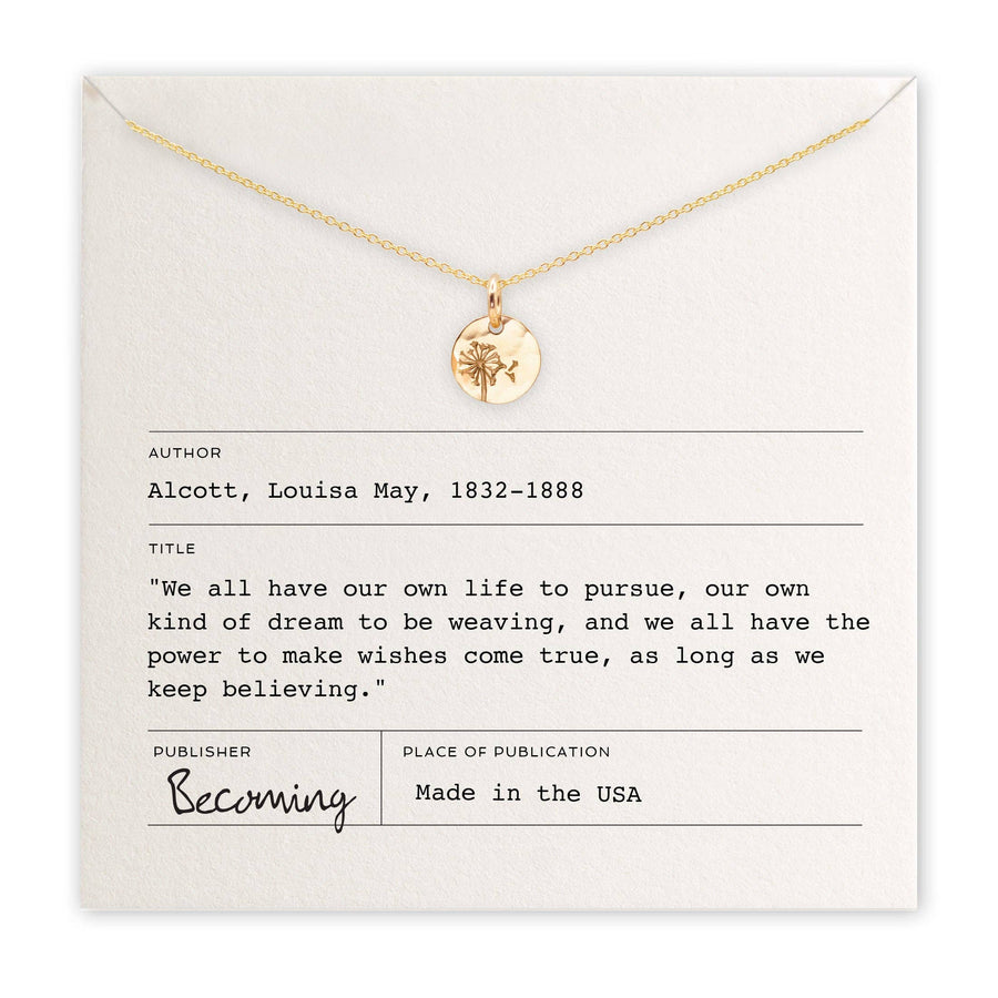 Becoming Jewelry - Dandelion Wishes Necklace: Gold Fill