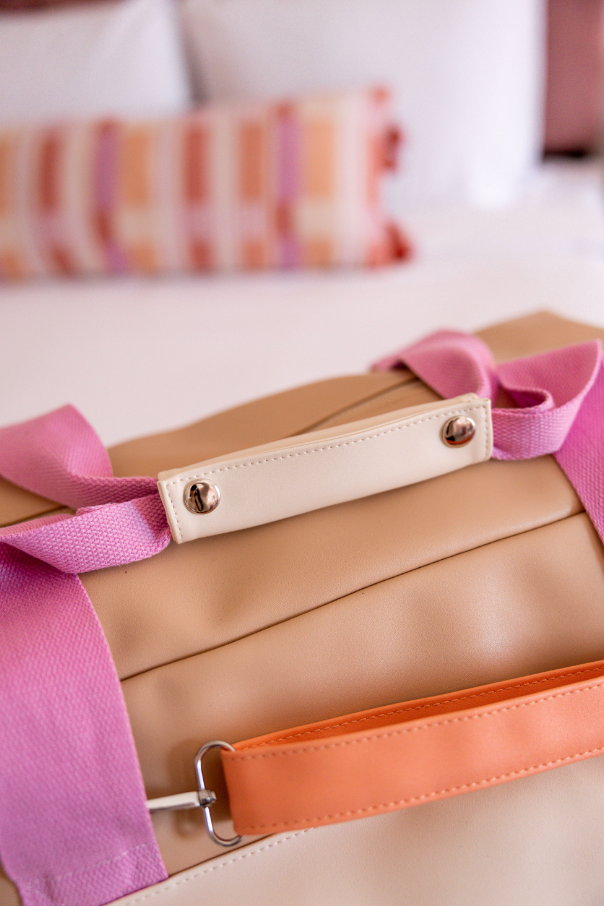 Jadelynn Brooke - Duffle - Weekend Color Block (Cream/Coral)