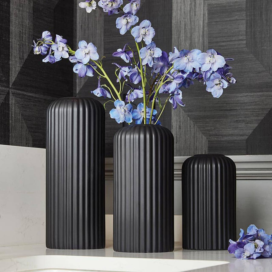 47th & Main (Creative Brands) - Black Ceramic Vases
