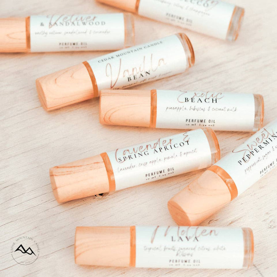 Cedar Mountain Candle - Lavender & Spring Apricot Roll-On Perfume Oil