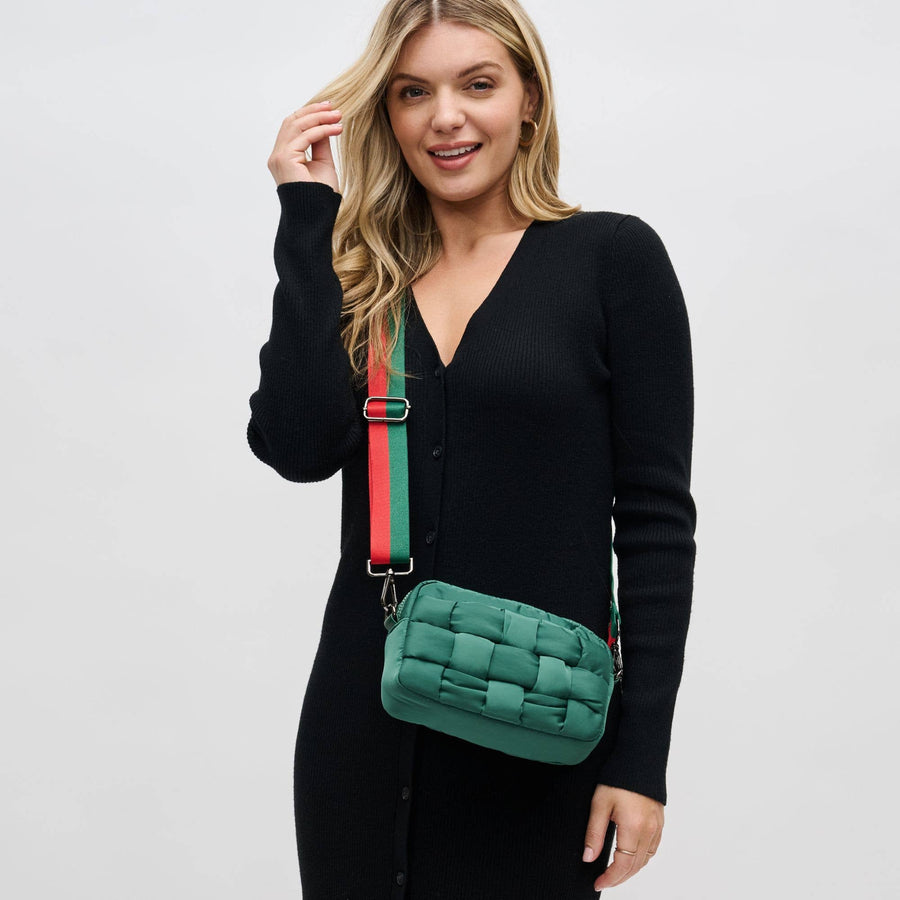Sol and Selene - Inspiration - Woven Nylon Crossbody: Kelly Green