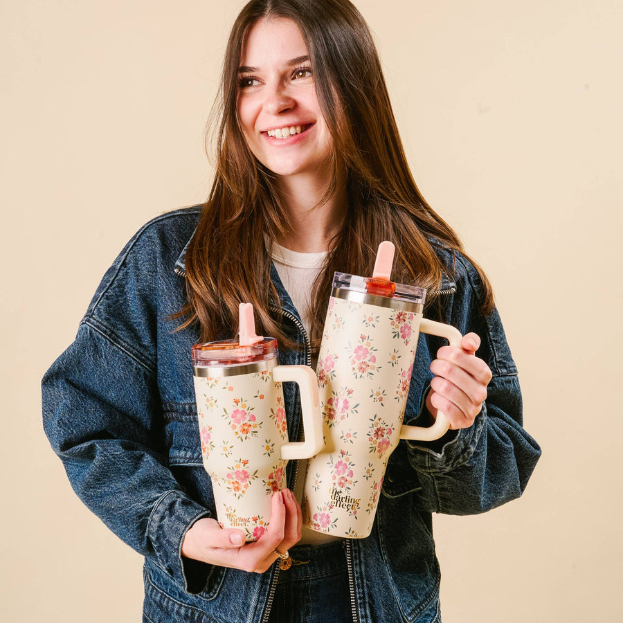 The Darling Effect - 40 oz Lifestyle Flip Straw Tumbler-Endless Daydream Cream