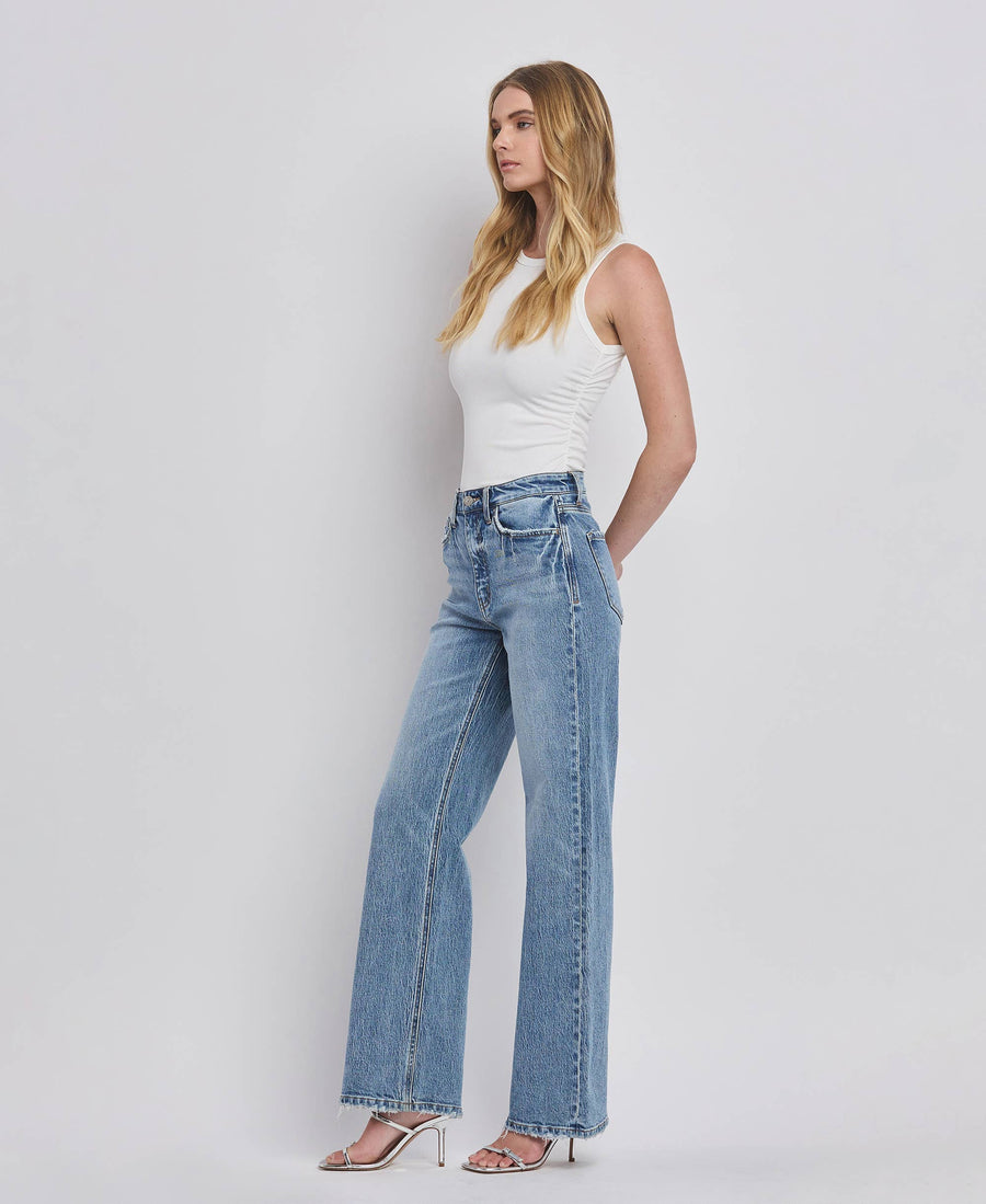 90'S SUPER HIGH RISE WIDE JEANS