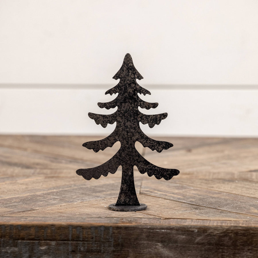 Ragon House - 6.25" BLACK METAL PINE TREE