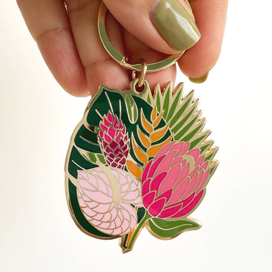 Celeste Tropical Bouquet Flower Keychain | Mother's Day Gift
