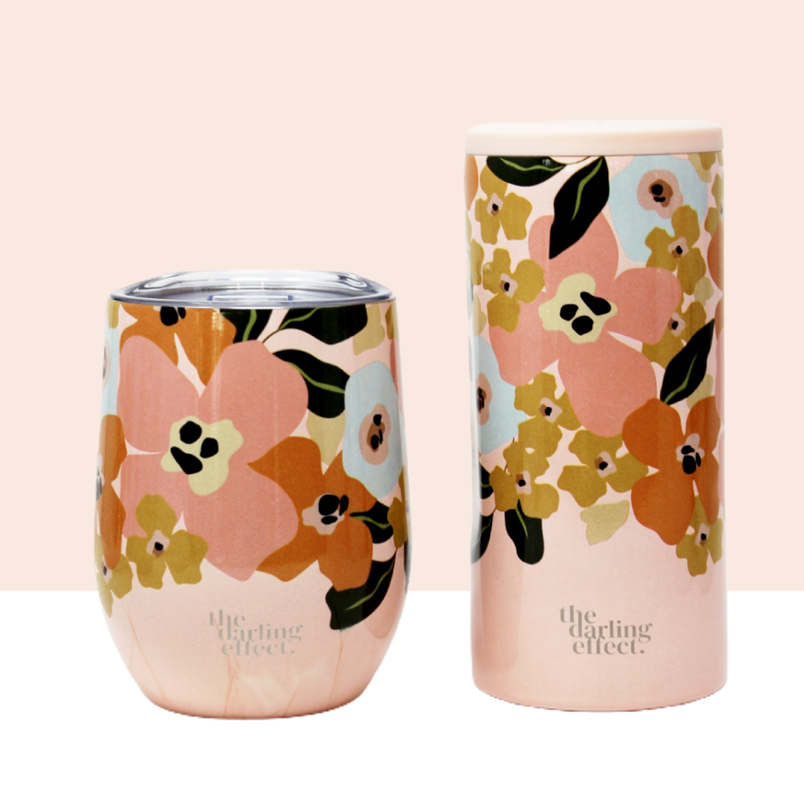 The Darling Effect - Wine Tumbler - Lil' Floral Delight