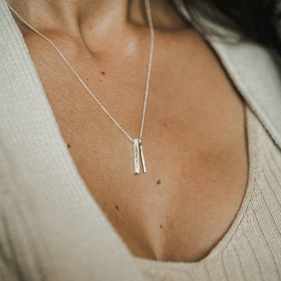 Becoming Jewelry - Through Thick & Thin Necklace: Silver + Gold Mixed Charms