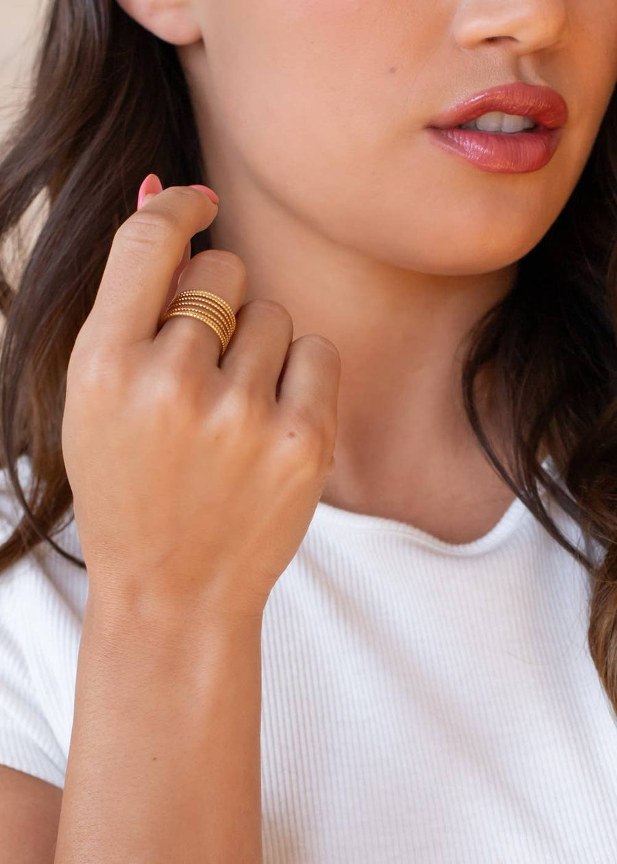 Gold Dainty Multi-Strand Ring