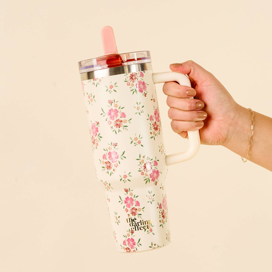 The Darling Effect - 40 oz Lifestyle Flip Straw Tumbler-Endless Daydream Cream