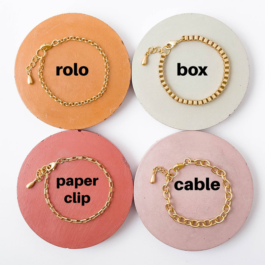 Nest Pretty Things - Matte Gold Chain Bracelets: 7" / paperclip
