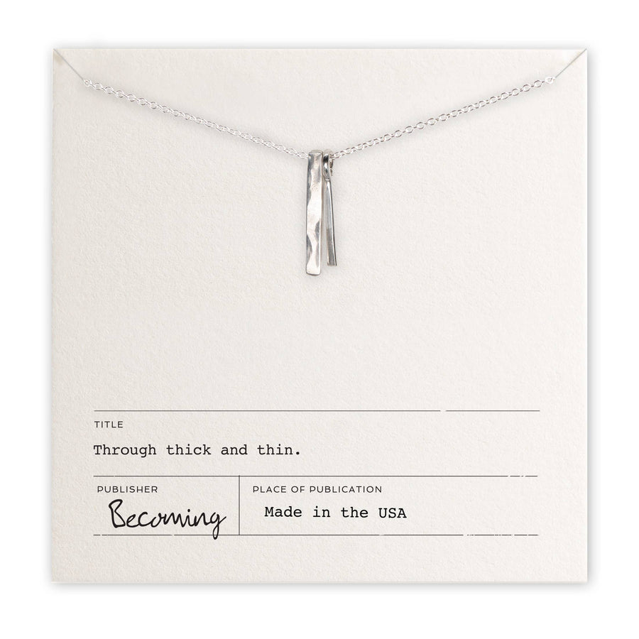 Becoming Jewelry - Through Thick & Thin Necklace: Silver + Gold Mixed Charms