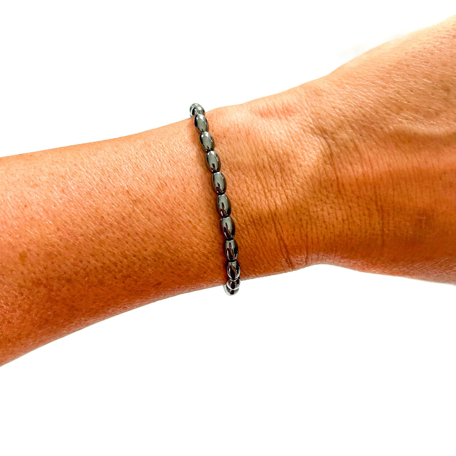 Savvy Bling - Black & Gold Filled Bracelets: Metallic Black & Gold Textured