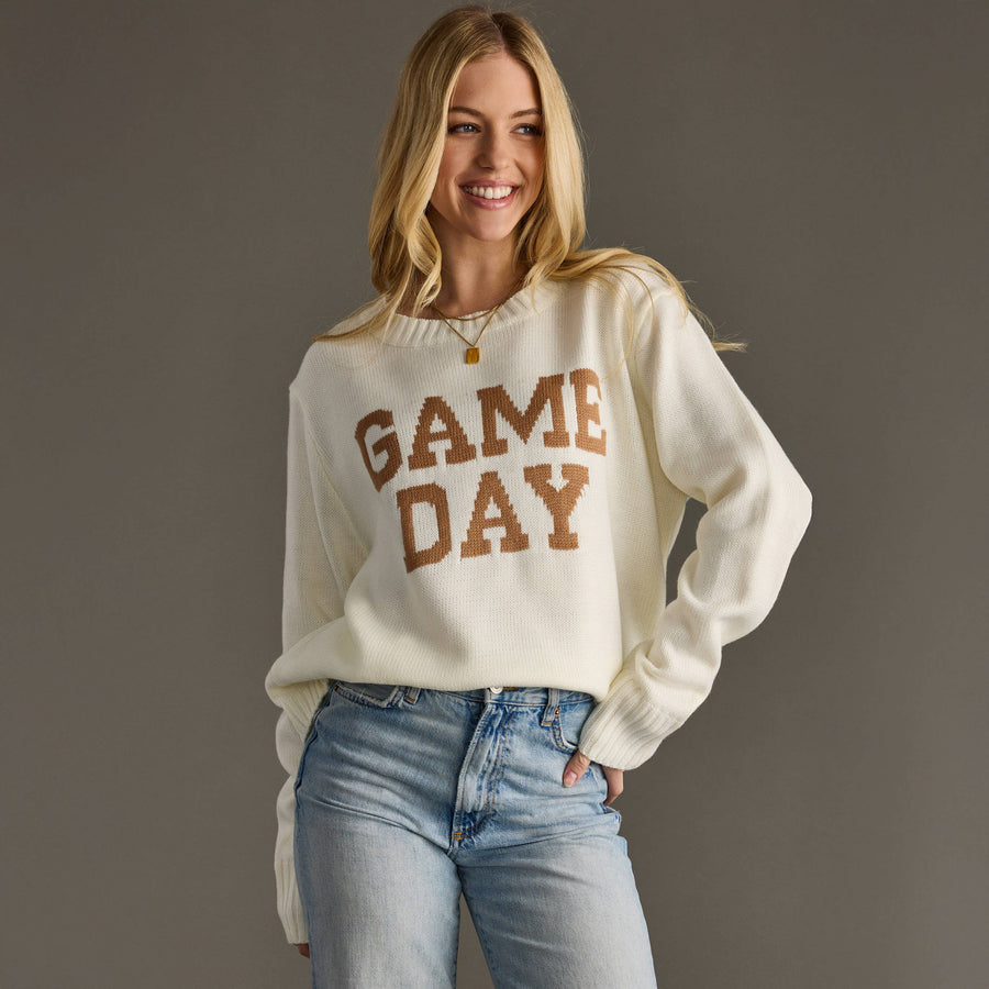 Ivory Game Day Sweater