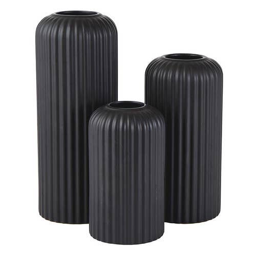47th & Main (Creative Brands) - Black Ceramic Vases