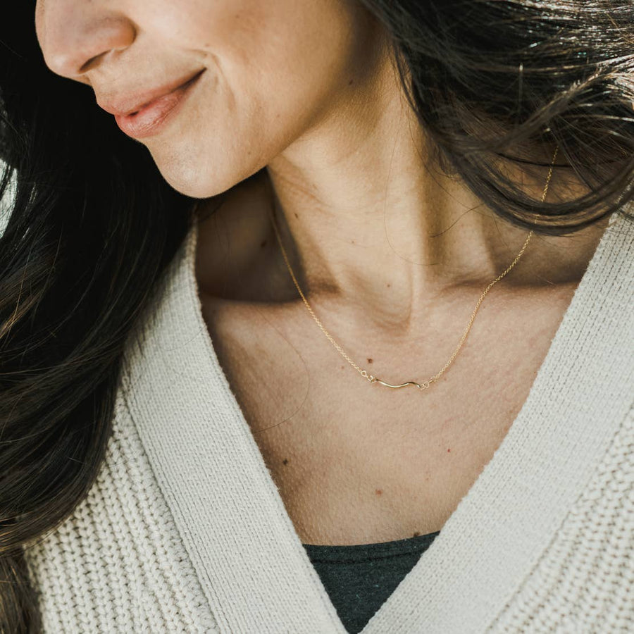 Becoming Jewelry - Path Necklace: Gold Fill
