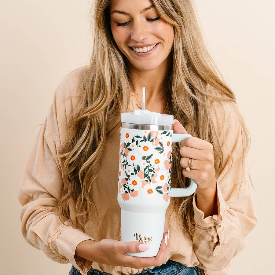 The Darling Effect - 40oz Take Me Everywhere Tumbler - Flower Talk
