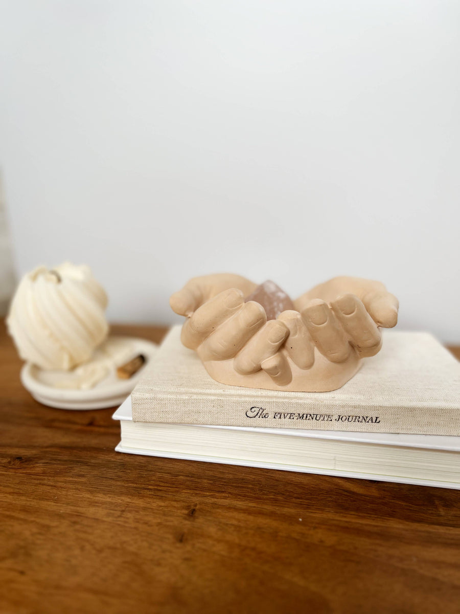 Smells Like Home Store - Concrete hands bowl: Grey