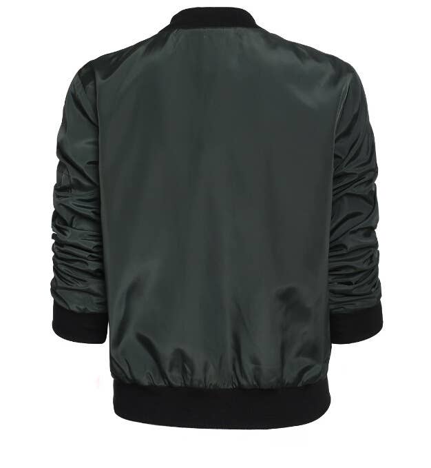 Stylish solid bomber jacket