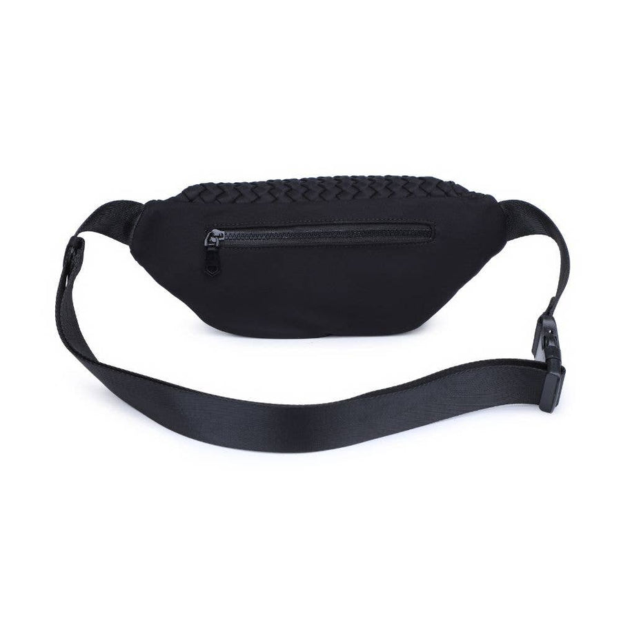 Sol and Selene - Aim High  Woven Neoprene Belt Bag: Cream
