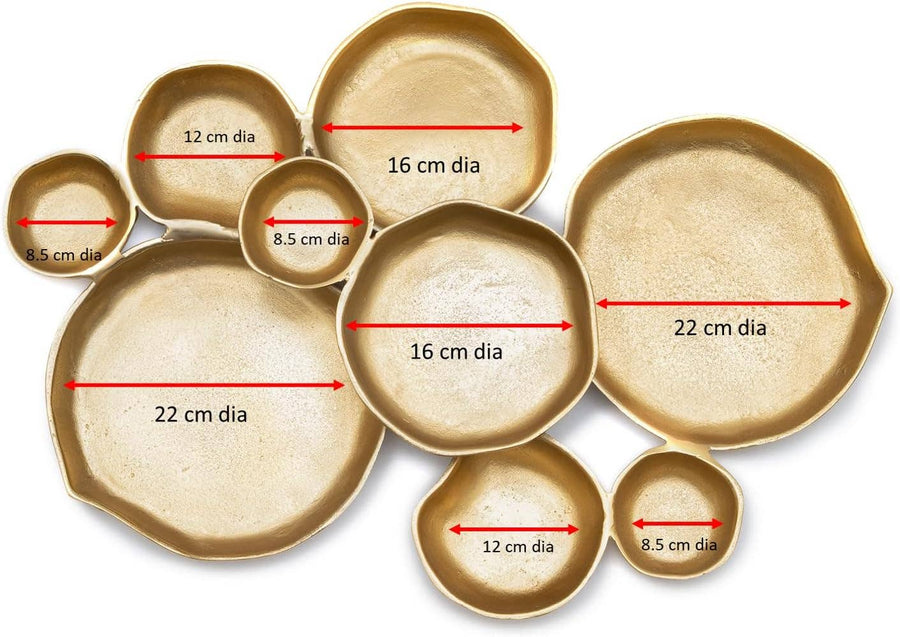 Decorative Bowls, Bright Gold Brass