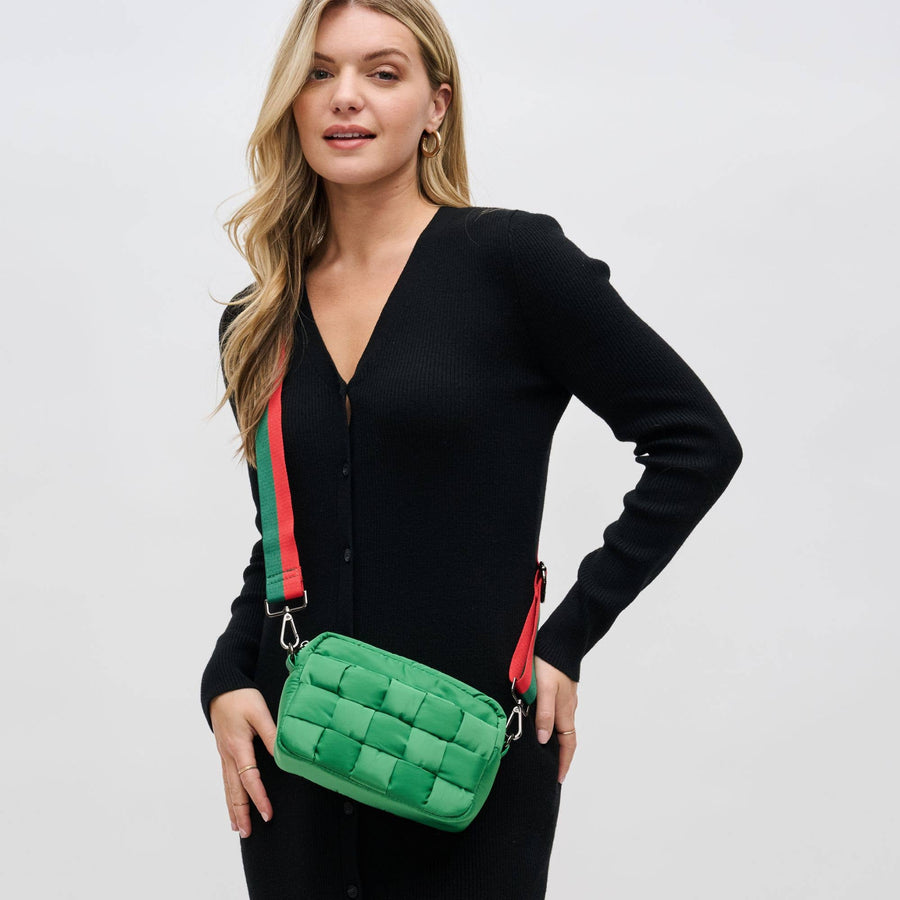 Sol and Selene - Inspiration - Woven Nylon Crossbody: Kelly Green