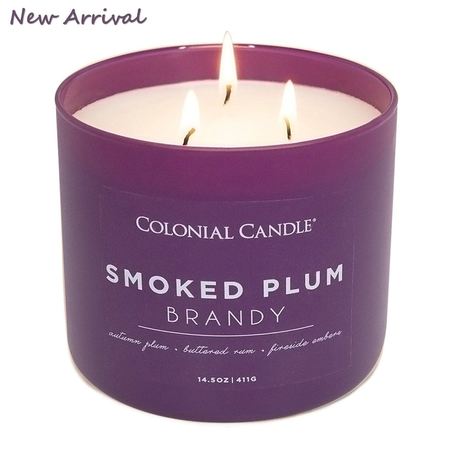Smoked Plum Brandy Scented Jar Candle, Soy Blend Wax, 14.5oz