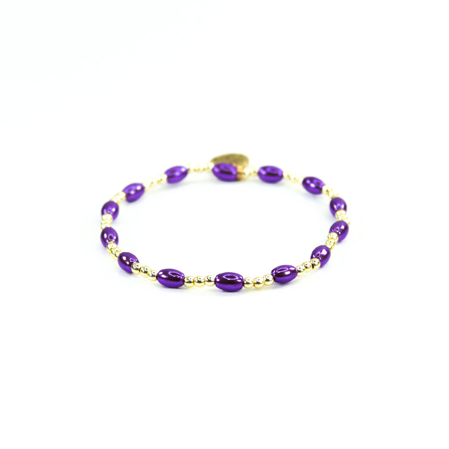 Savvy Bling - Purple Gold Filled Bracelets: Matte Flat Purple