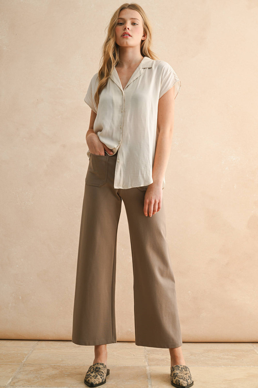 2 Pockets Pointe Pants - Mocha