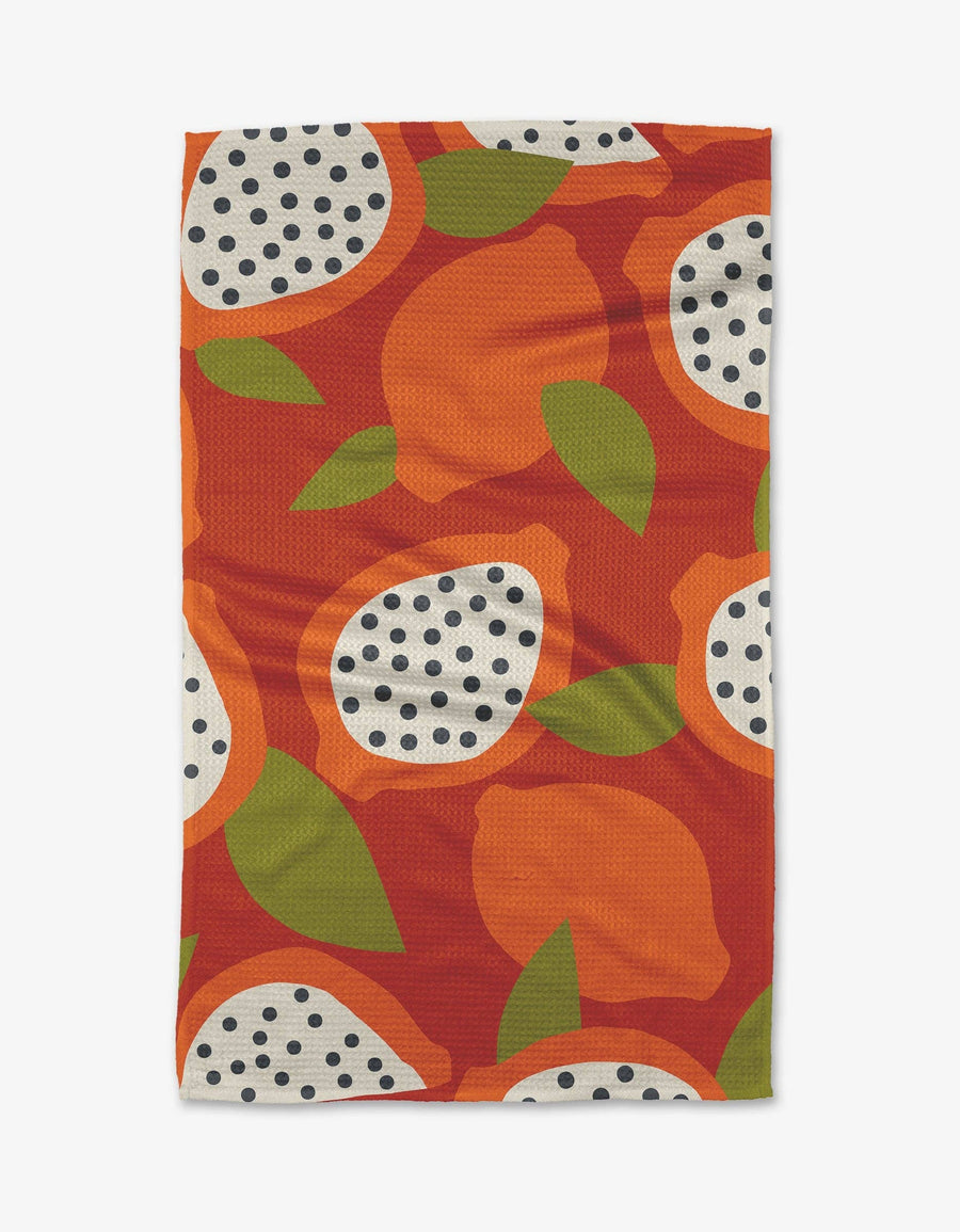 Geometry - Papaya Playtime Tea Towel