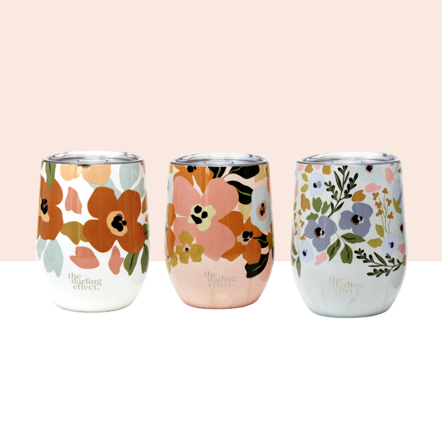 The Darling Effect - Wine Tumbler - Lil' Floral Delight
