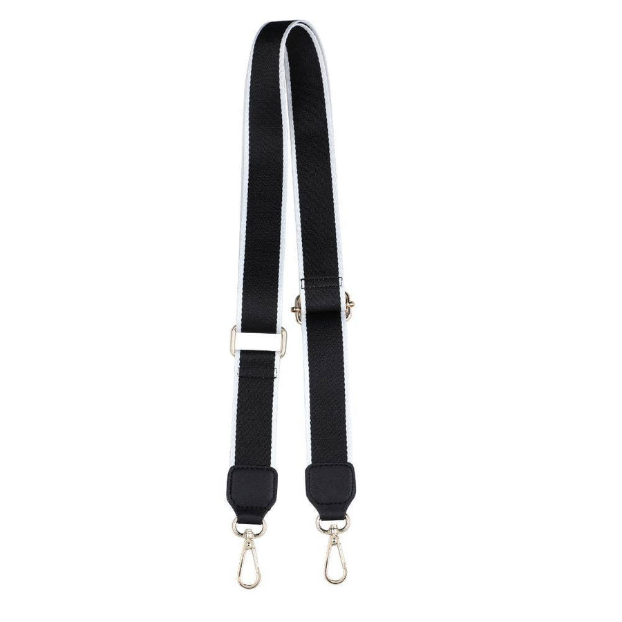 Sol and Selene - Adjustable Shoulder Crossbody Guitar Strap: Black White Black