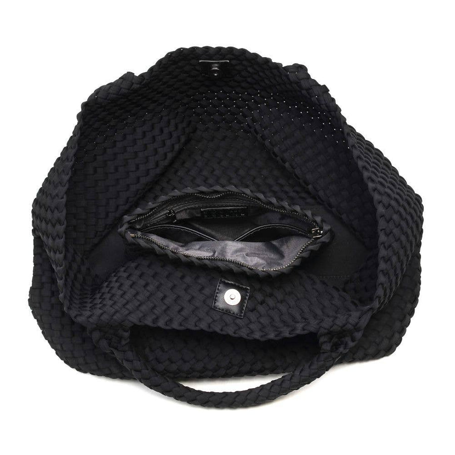 Sol and Selene - Sky's The Limit - Large Woven Neoprene Tote: Black