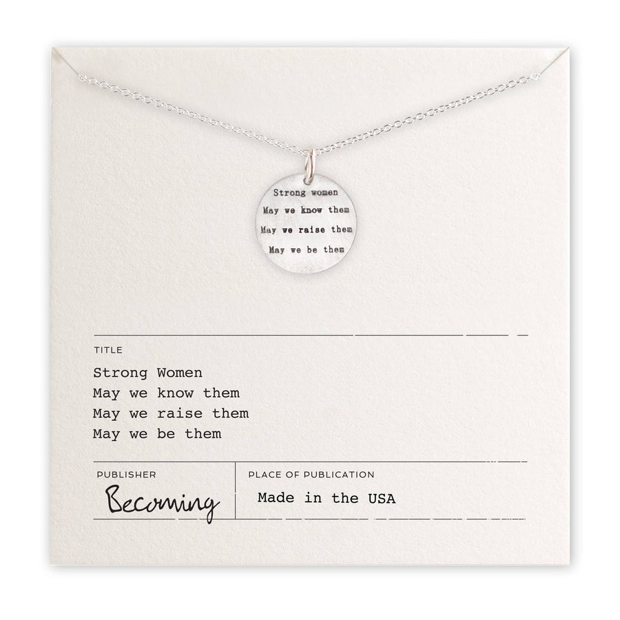 Becoming Jewelry - Strong Women Necklace: Gold Fill