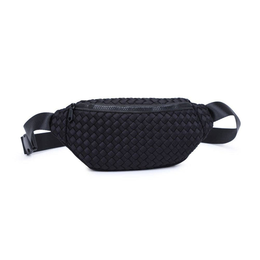 Sol and Selene - Aim High  Woven Neoprene Belt Bag: Cream