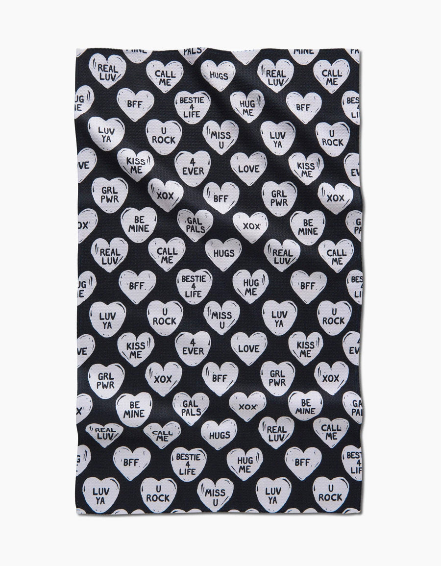 Geometry - BFF Candy Hearts Tea Towel