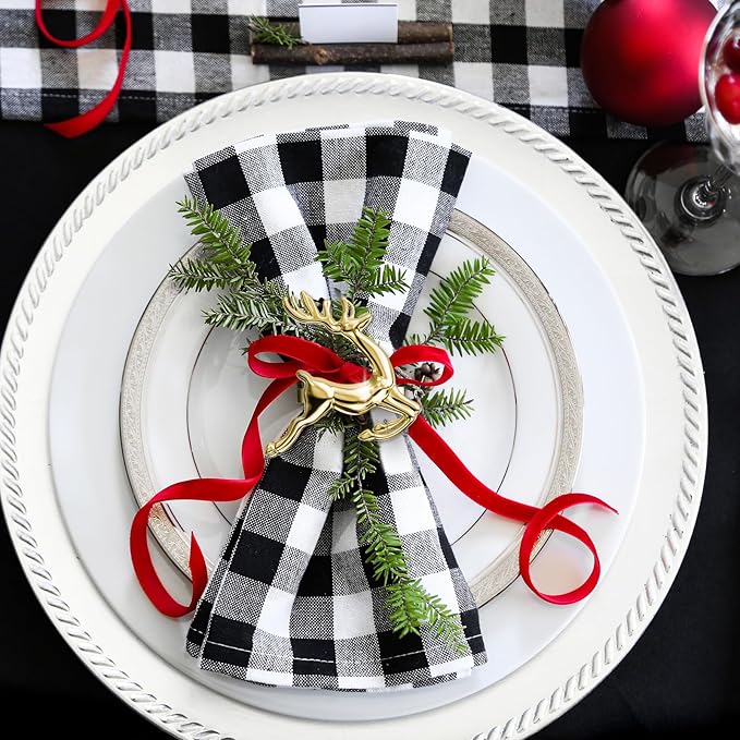 Gold Reindeer Napkin Rings
