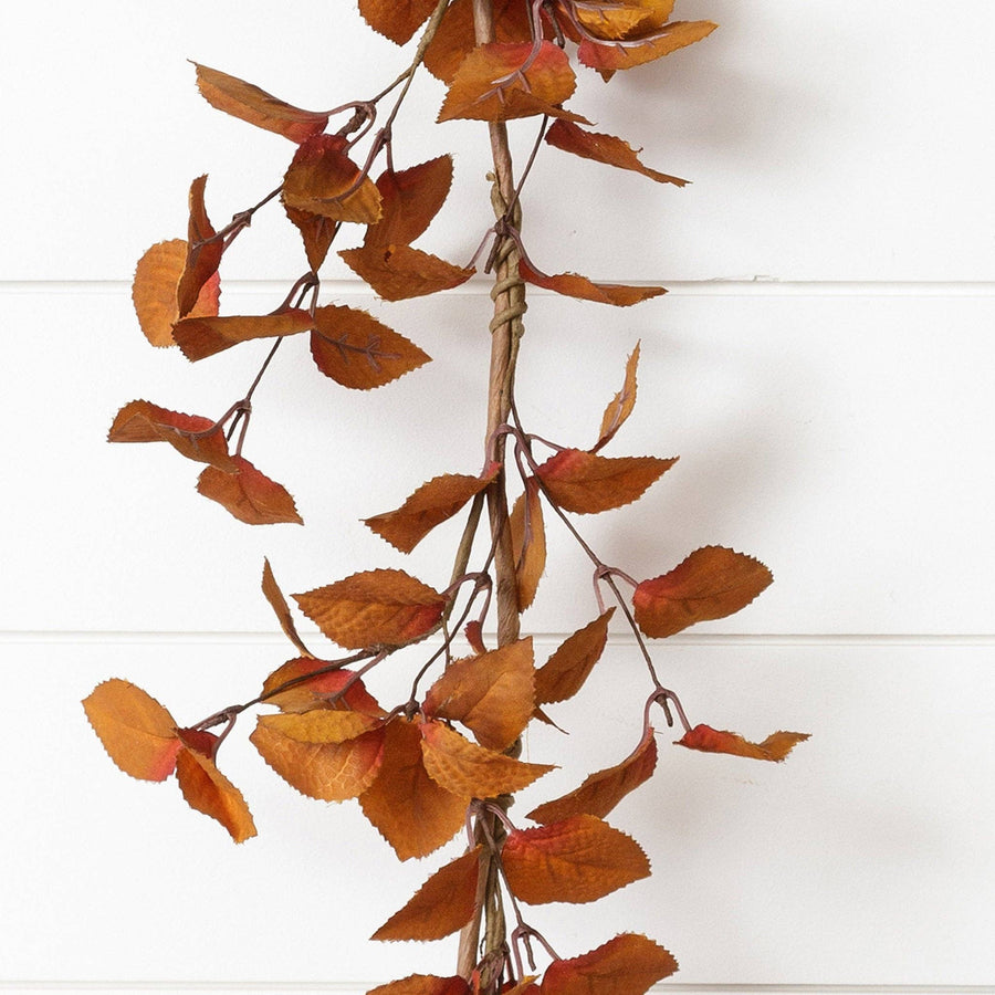 Cinnamon And Burgundy Fall Leaves