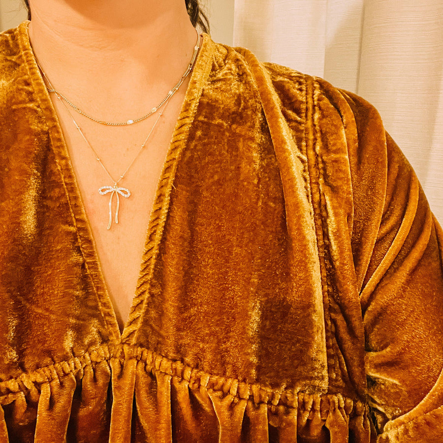 driftaway jewelry - Dainty Bow Golden Necklace