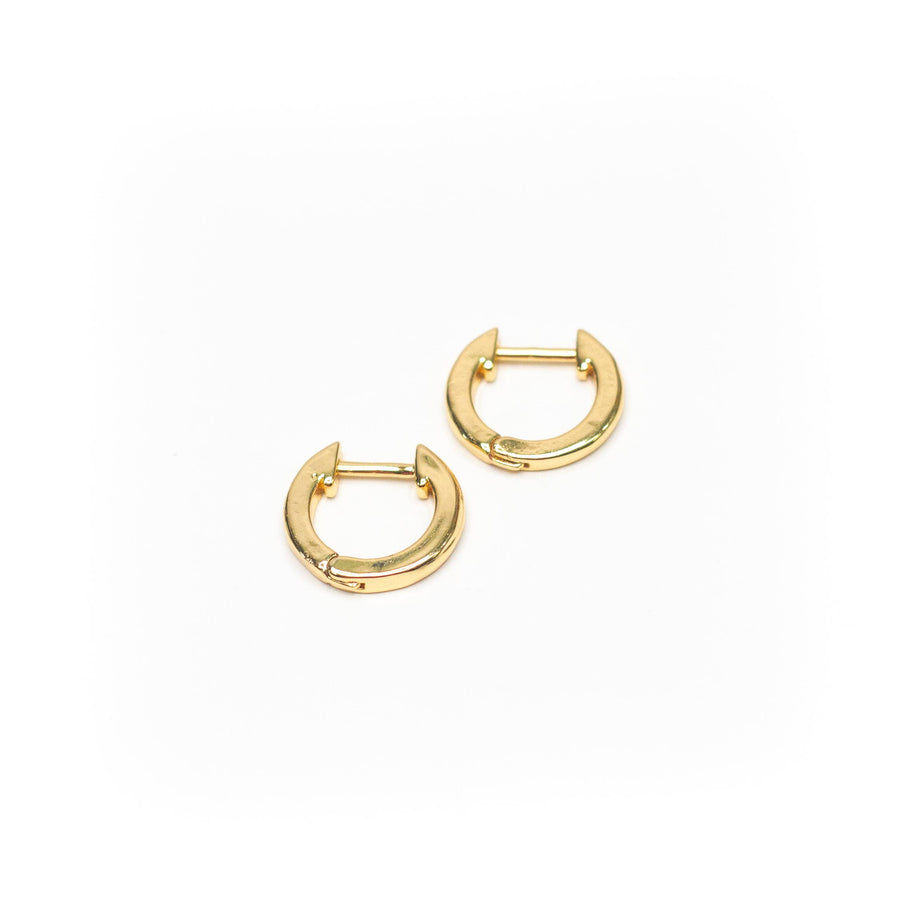 Smooth Huggie Hoops Earrings | 14K