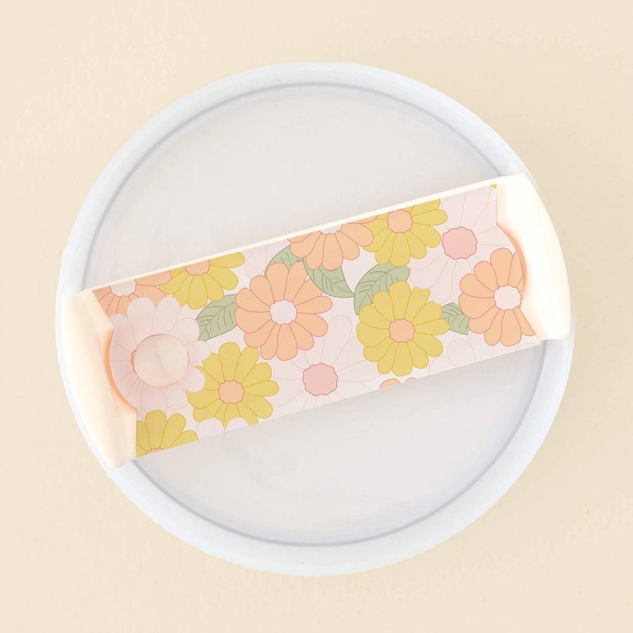 The Darling Effect - Tumbler Lid Tag-Daisy Craze Peach