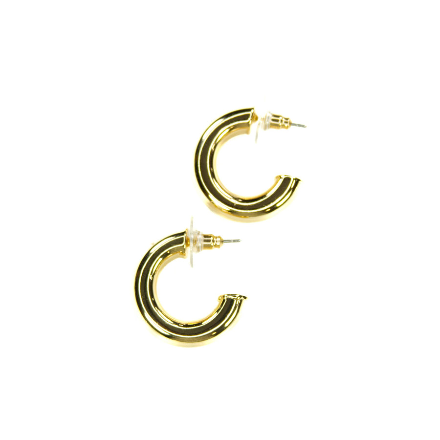 Smooth Gold Chunky Hoop Earrings